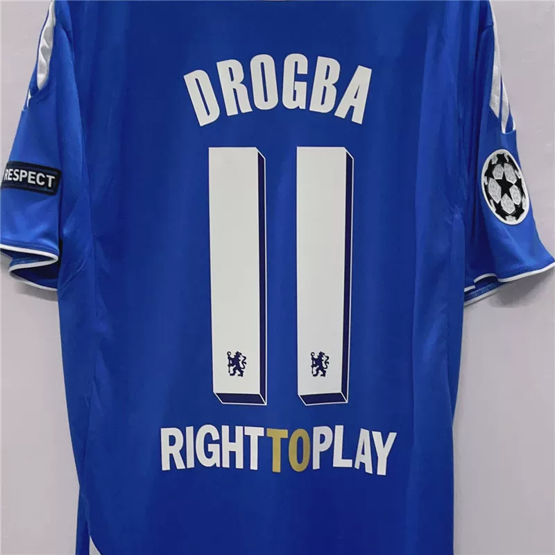 Chelsea 11-12 Home Jersey Torres Lampard Drogba Champions League Final Retro Football Shirt detail 9