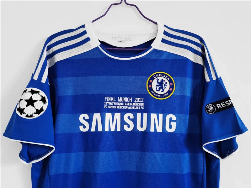 Chelsea 11-12 Home Jersey Torres Lampard Drogba Champions League Final Retro Football Shirt detail 10