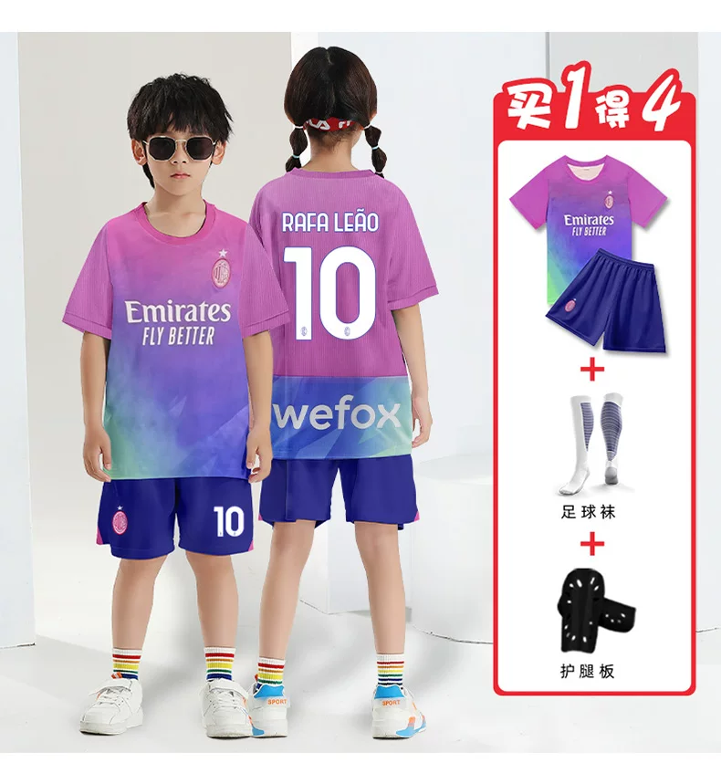 AC Milan 24-25 Home & Away Jersey Kit for Kids detail 12