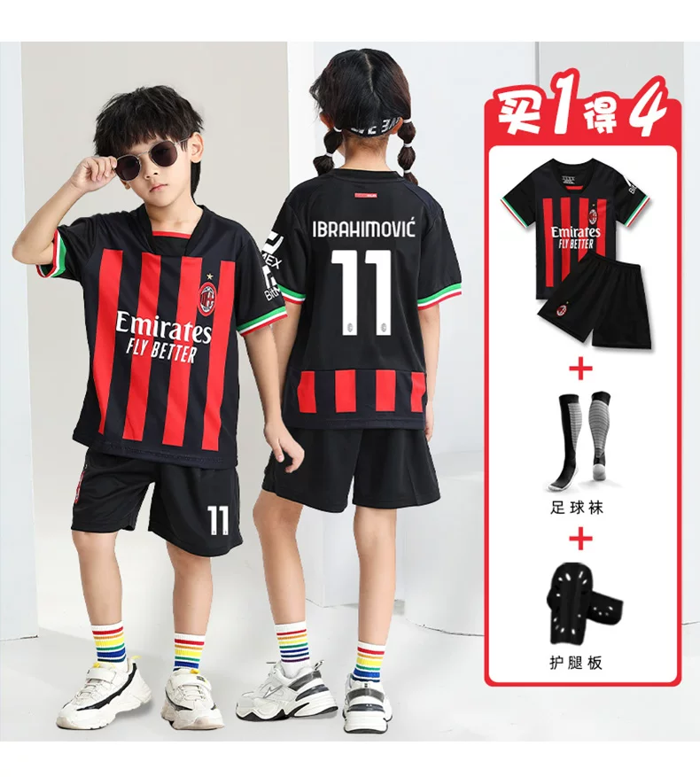 AC Milan 24-25 Home & Away Jersey Kit for Kids detail 13