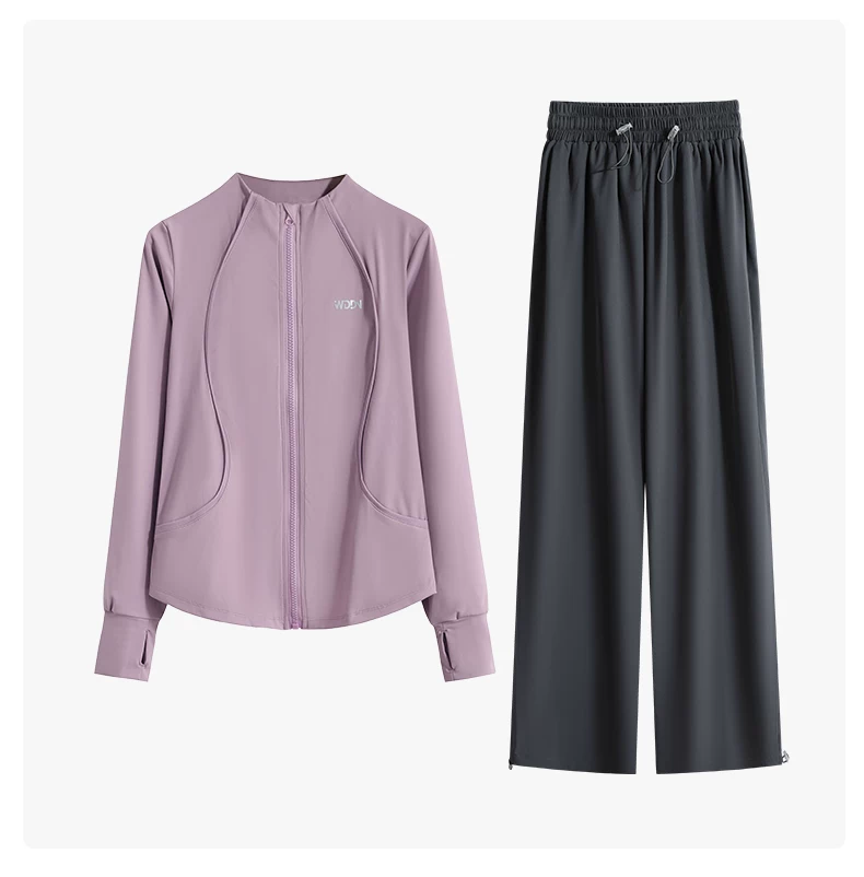 2026 Spring Women's Running Set - Loose Fit Quick-Dry Long Sleeve Training Jersey detail 11