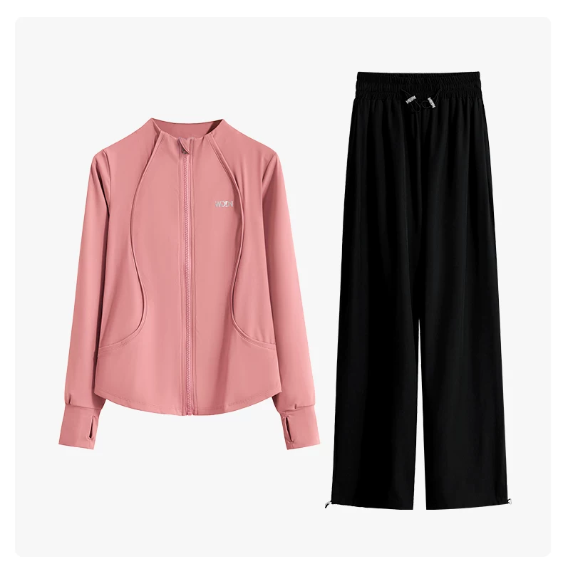 2026 Spring Women's Running Set - Loose Fit Quick-Dry Long Sleeve Training Jersey detail 12