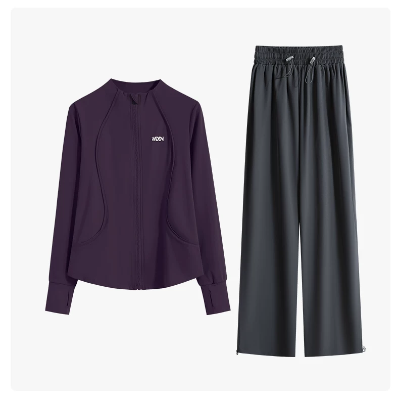 2026 Spring Women's Running Set - Loose Fit Quick-Dry Long Sleeve Training Jersey detail 13