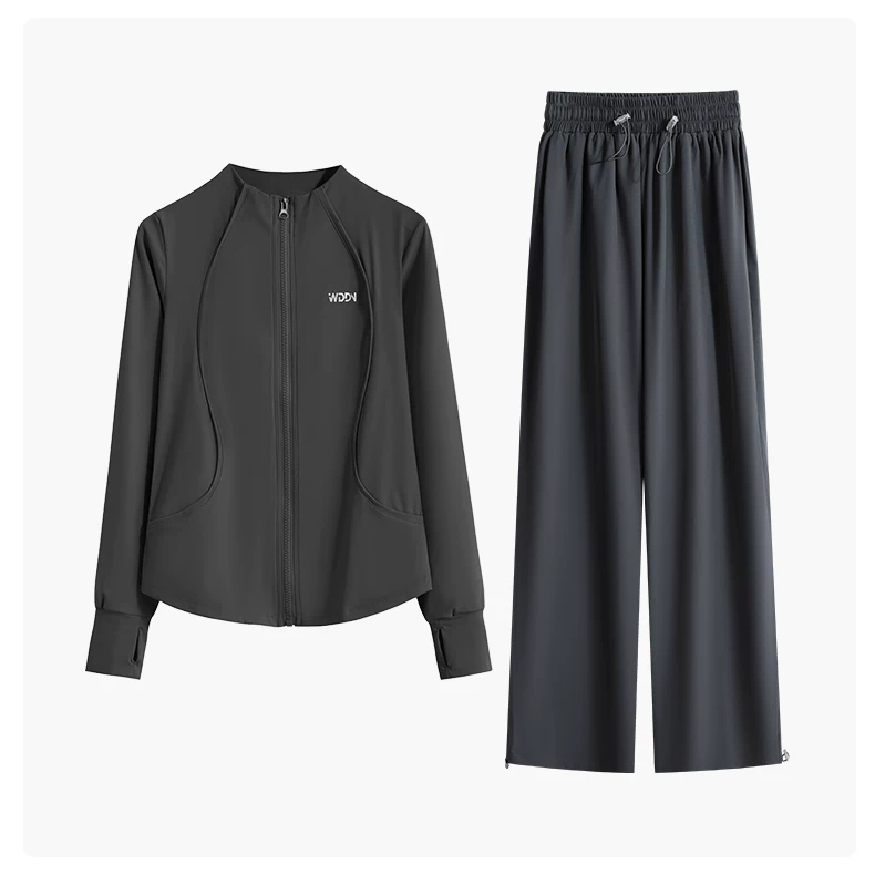 2026 Spring Women's Running Set - Loose Fit Quick-Dry Long Sleeve Training Jersey detail 8