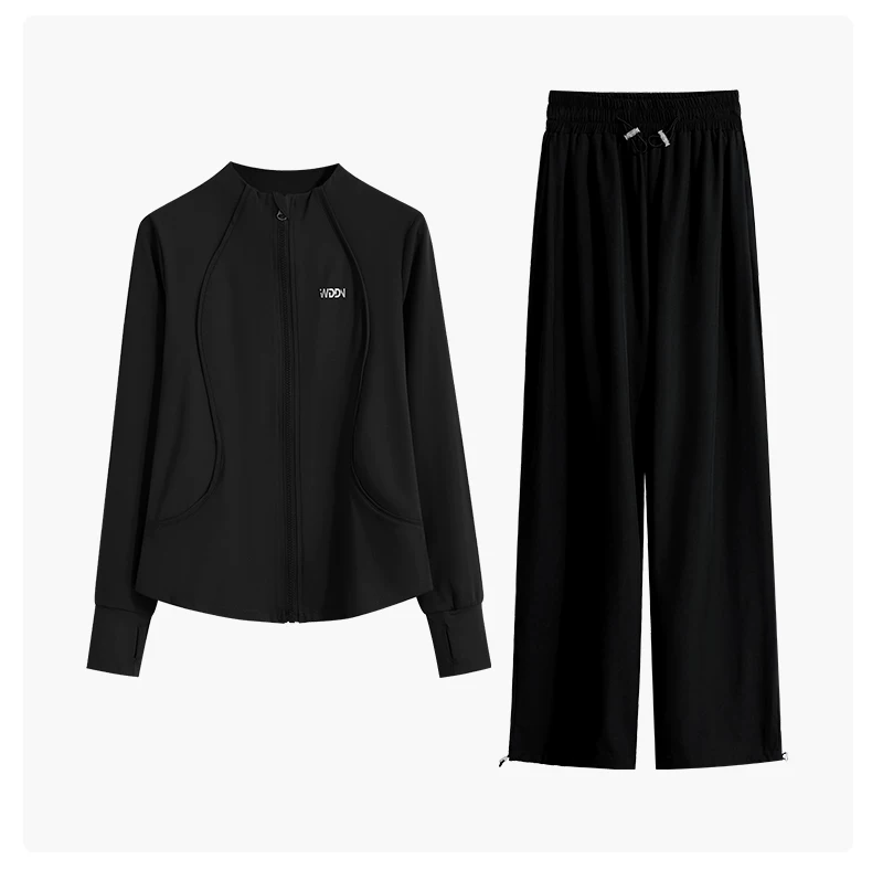 2026 Spring Women's Running Set - Loose Fit Quick-Dry Long Sleeve Training Jersey detail 9