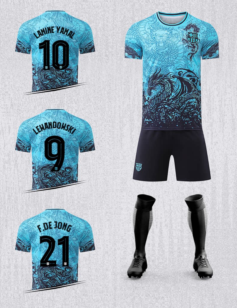 FC Barcelona 25-26 Home Kit Jersey Set with Shorts detail 8