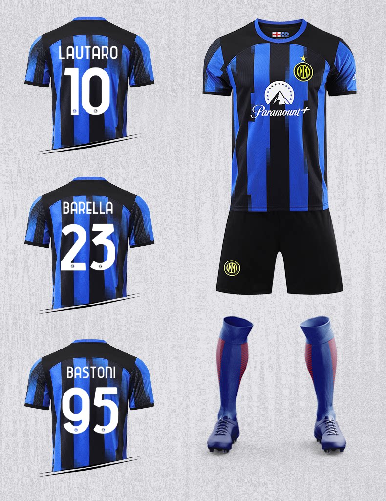 Inter Milan Home & Away Jersey Set - Lautaro Martinez detail 8