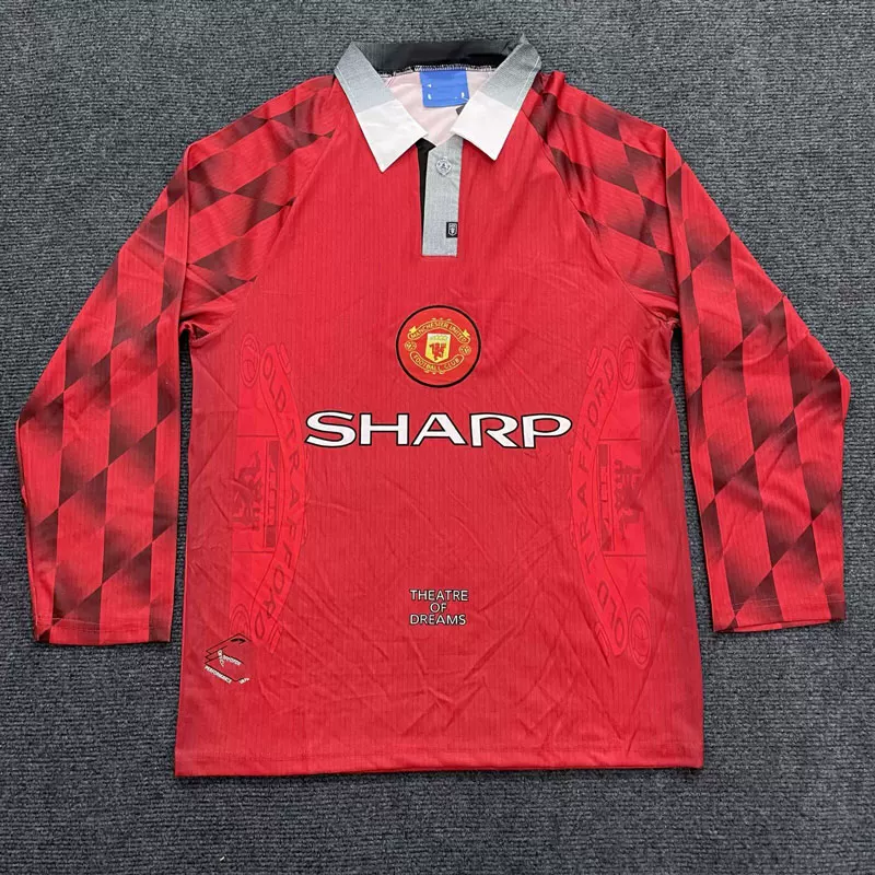 Manchester United Classic Retro Football Jersey - Short/Long Sleeve Customizable detail 18