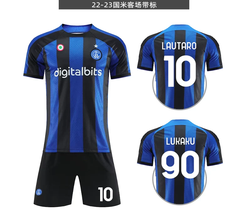 Inter Milan Kids' Short-Sleeve Training Jersey - Lautaro Martinez Football Kit detail 13