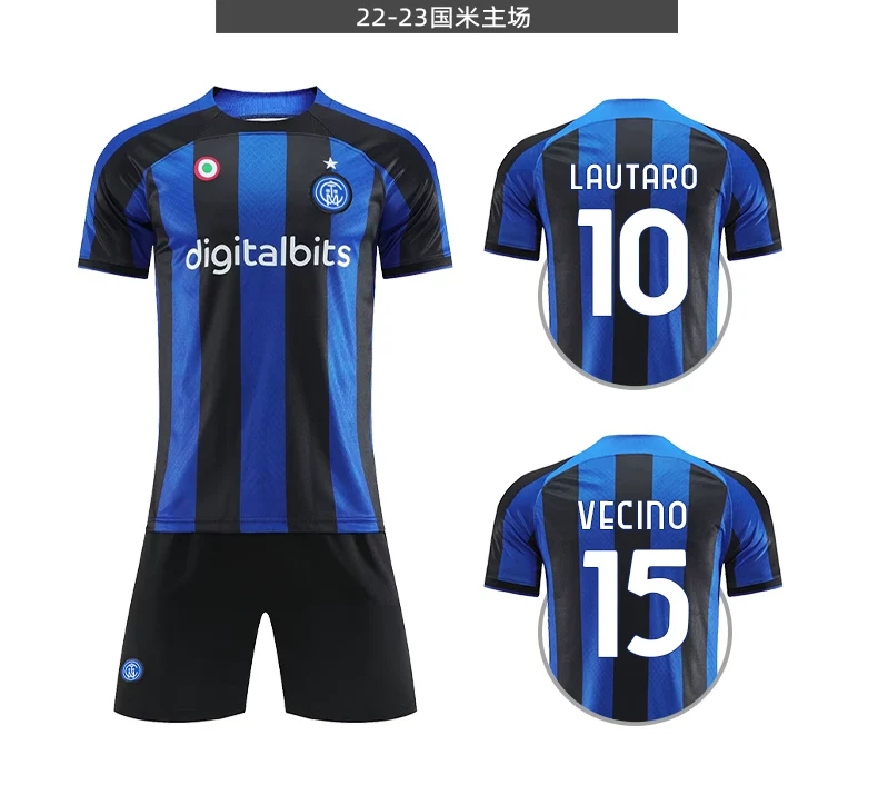 Lukaku Custom Inter Milan #9 Home/Away Jersey Kit detail 11