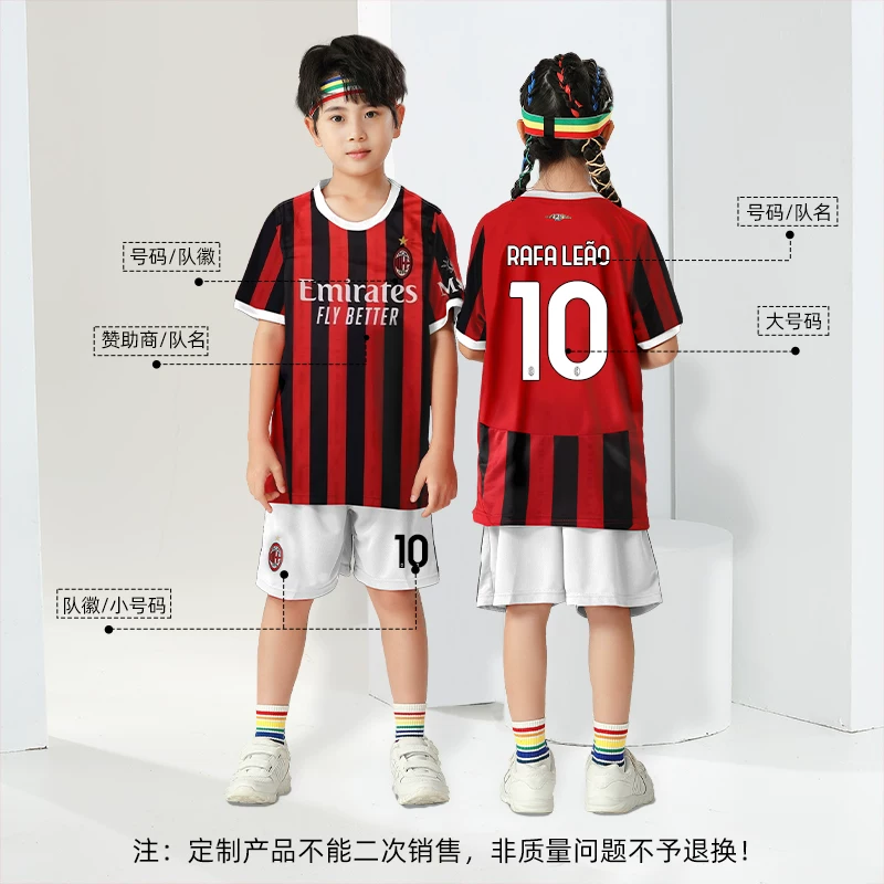 AC Milan 24-25 Home & Away Jersey Kit for Kids