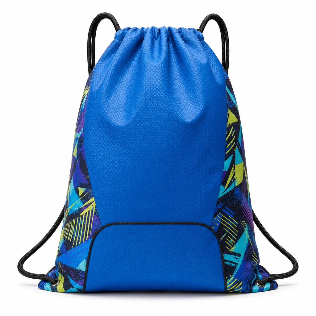 Custom Logo Sports Drawstring Backpack - Waterproof Gym Bag for Basketball & Badminton
