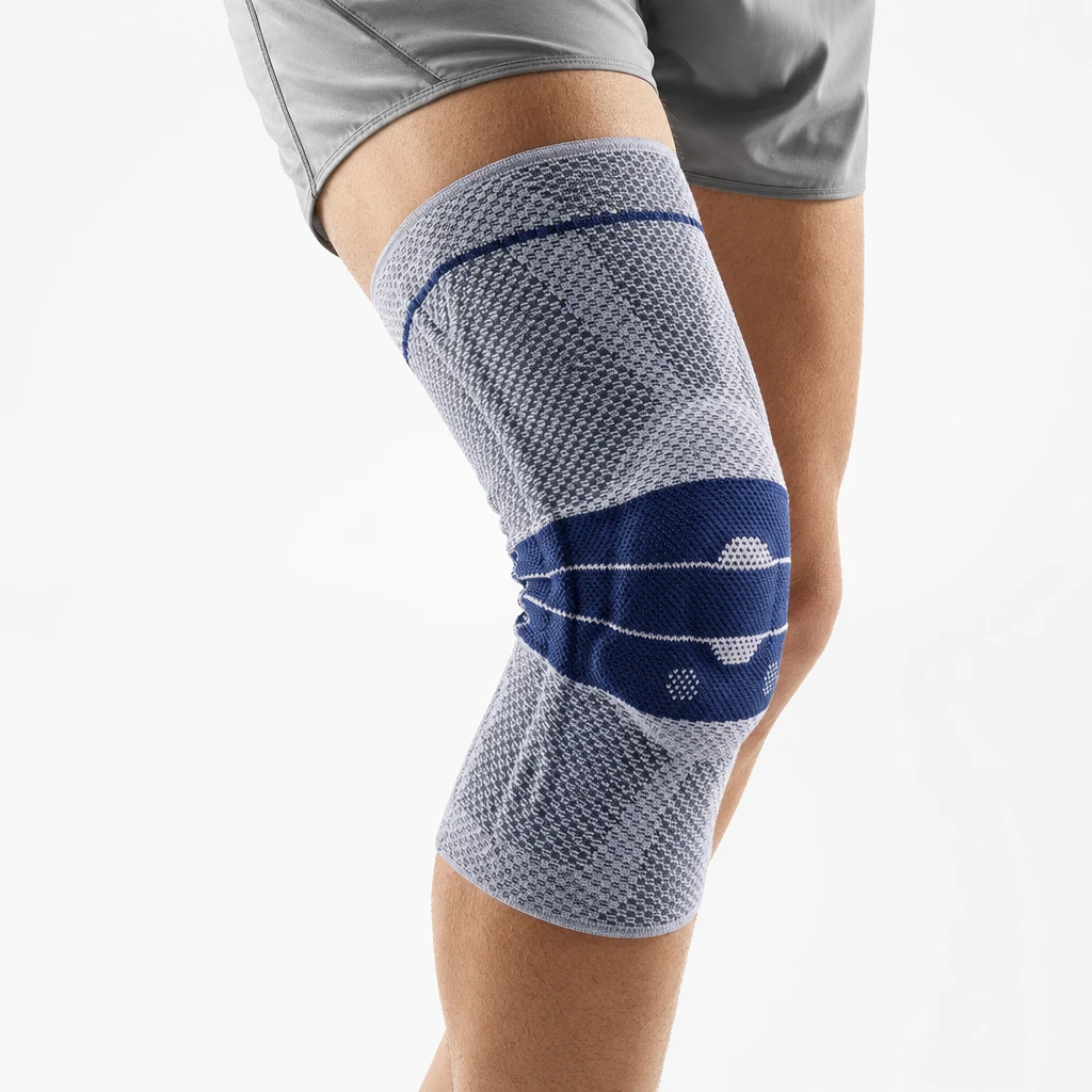 GenuTrain 8th Gen Silver Titanium Black Anti-Slip Knee Brace for Basketball & Volleyball