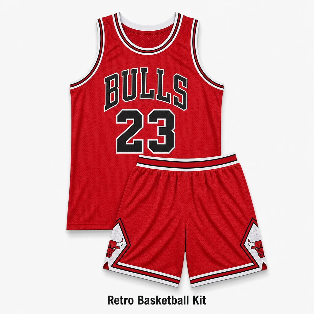 Chicago Bulls #45 Michael Jordan Retro Basketball Jersey Set - Rodman Embroidered Pippen Shorts