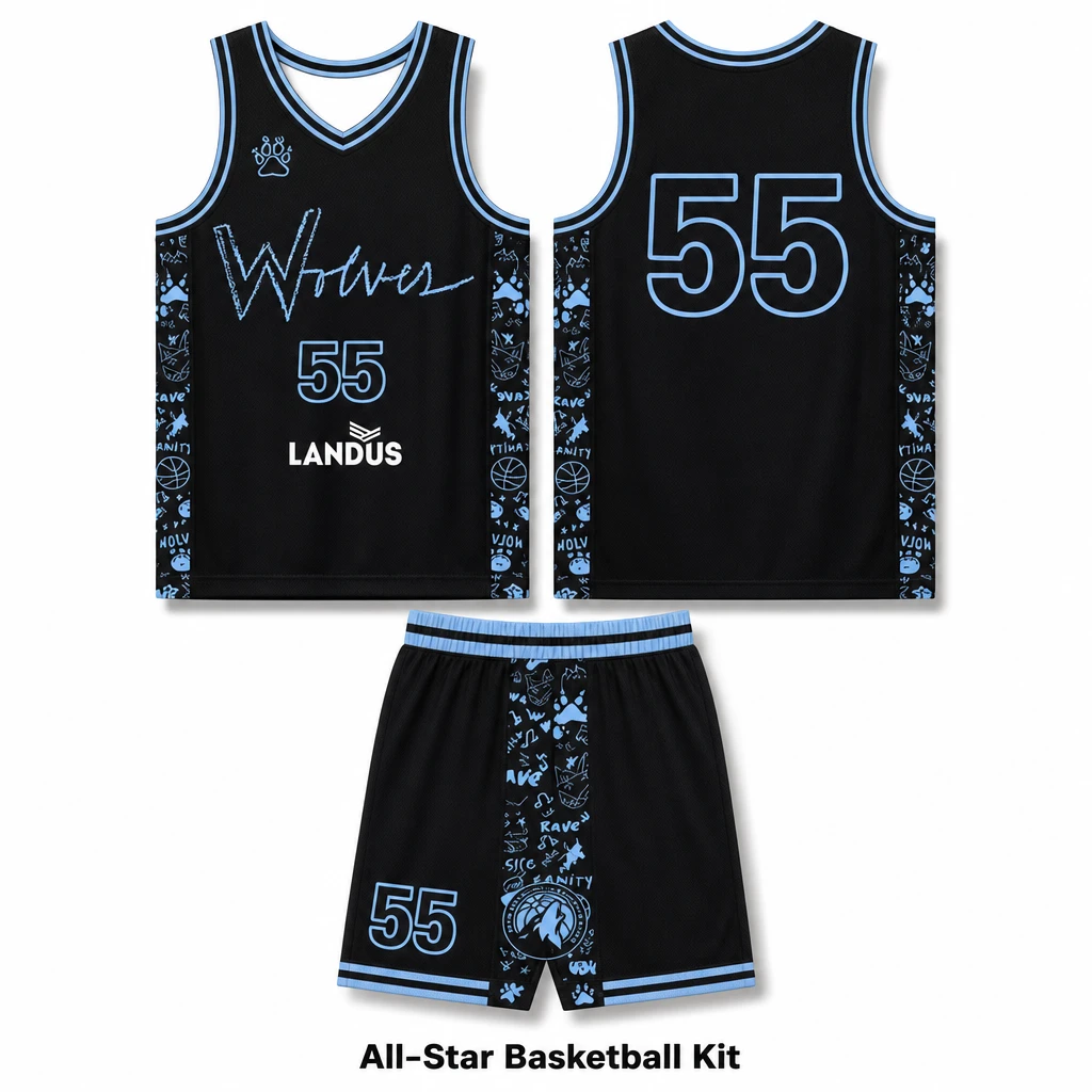 2024 All-Star James Custom Basketball Jersey Set Men's Game Vest Big Size