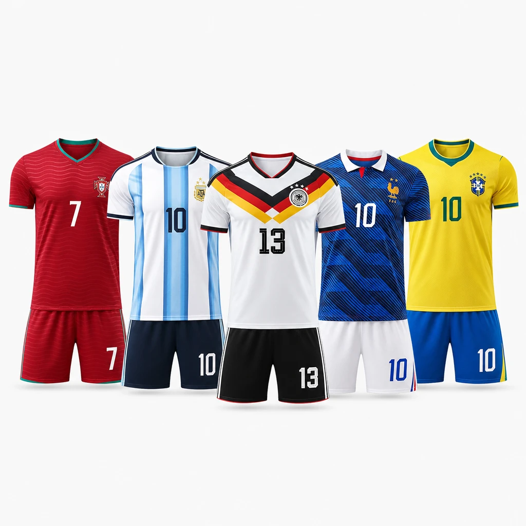 2026 Germany Portugal France Brazil National Team Soccer Jersey Set