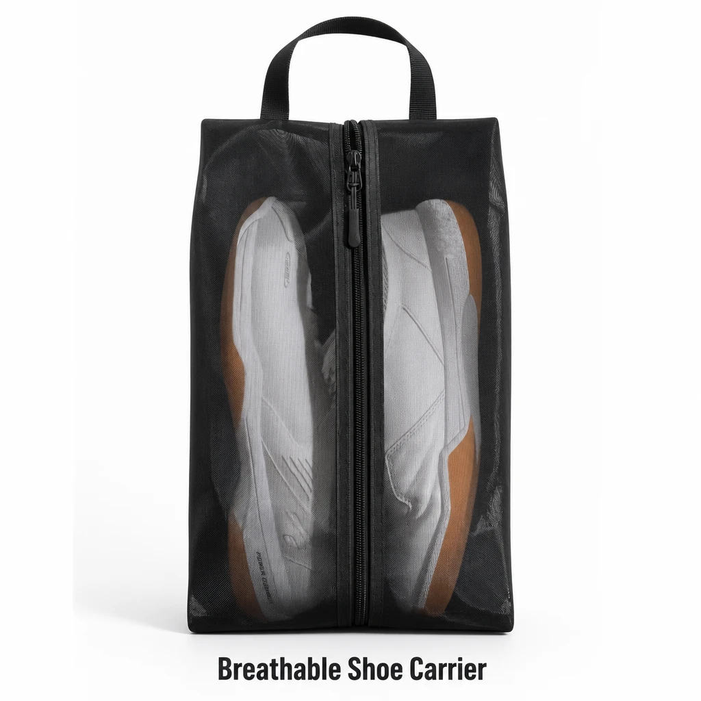 Breathable Shoe Bag for Badminton, Tennis, Basketball, Soccer – Sports Shoe Carrier