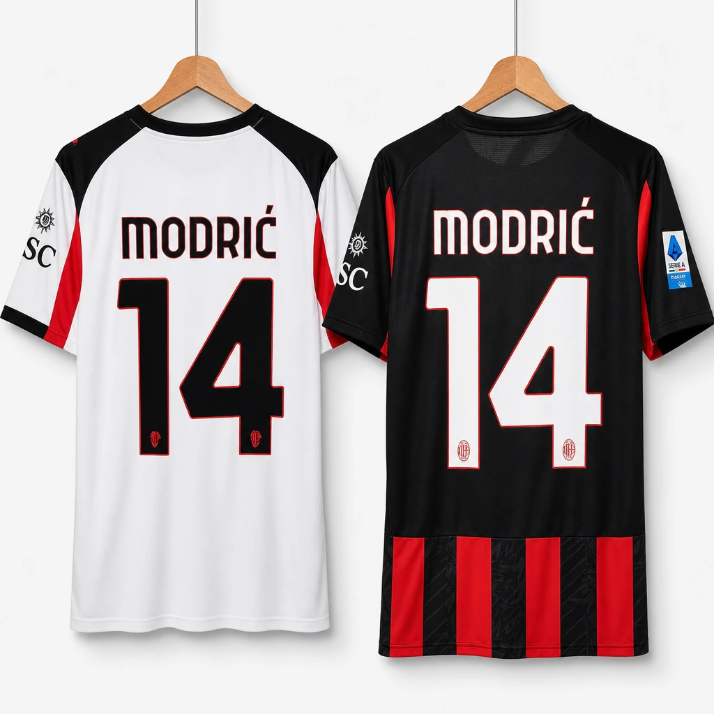 2526 AC Milan Home Jersey #14 Modric Player & Fan Version