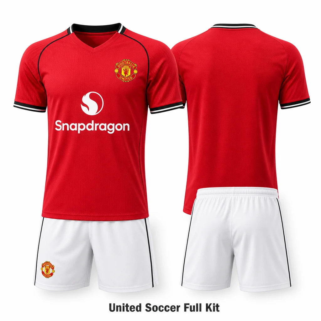 2526 Manchester United Red Jersey B.Fernandes & Garnacho Training Kit Home/Away Custom Set