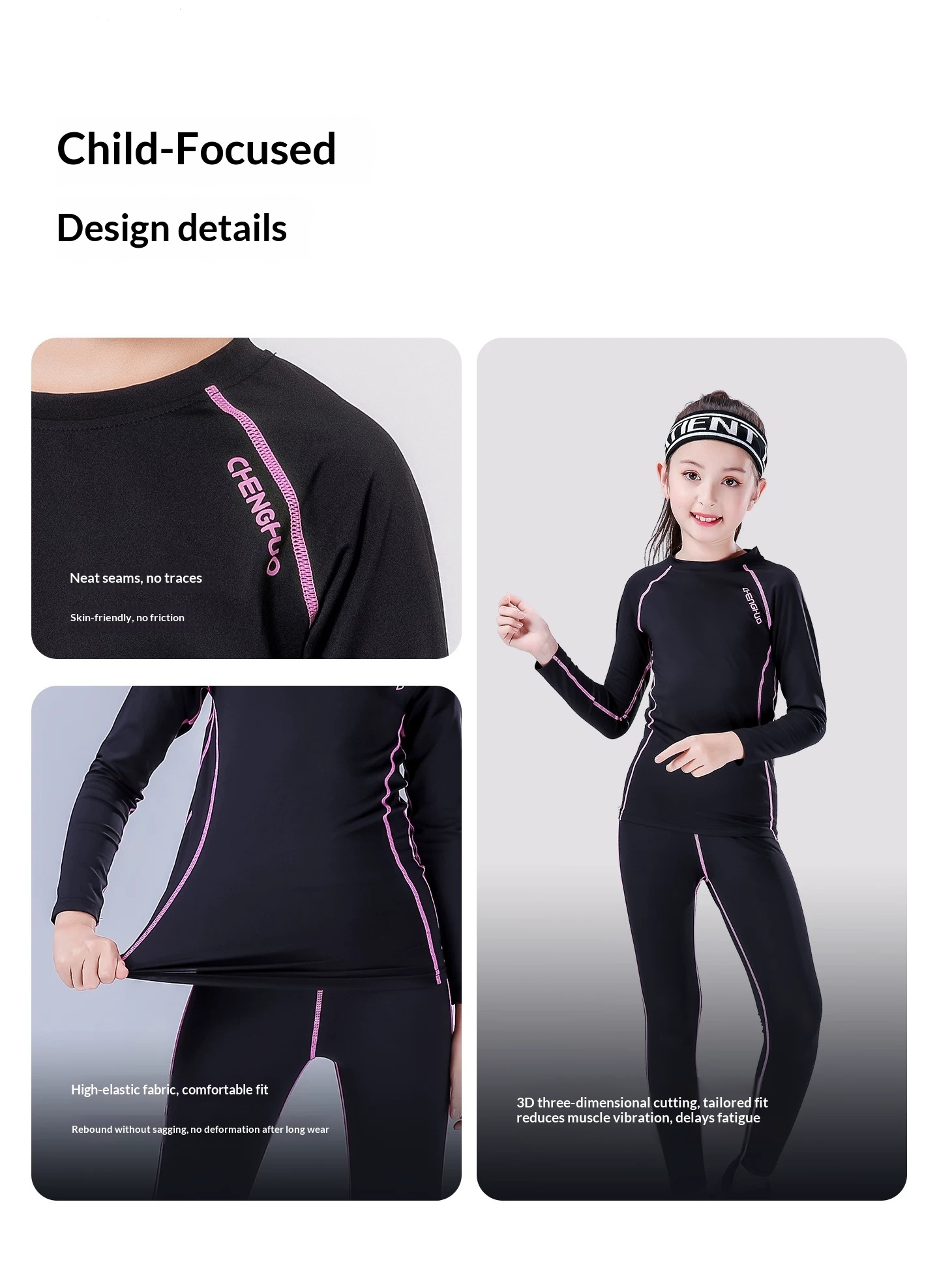 Orange Fire Kids Basketball Training Jersey - Girls' Football Base Layer Set detail 15