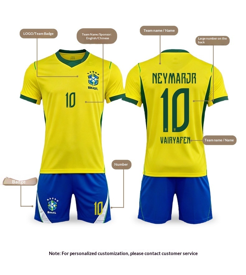 Brazil 26/27 Home Jersey Kit - Neymar Football Shirt detail 7