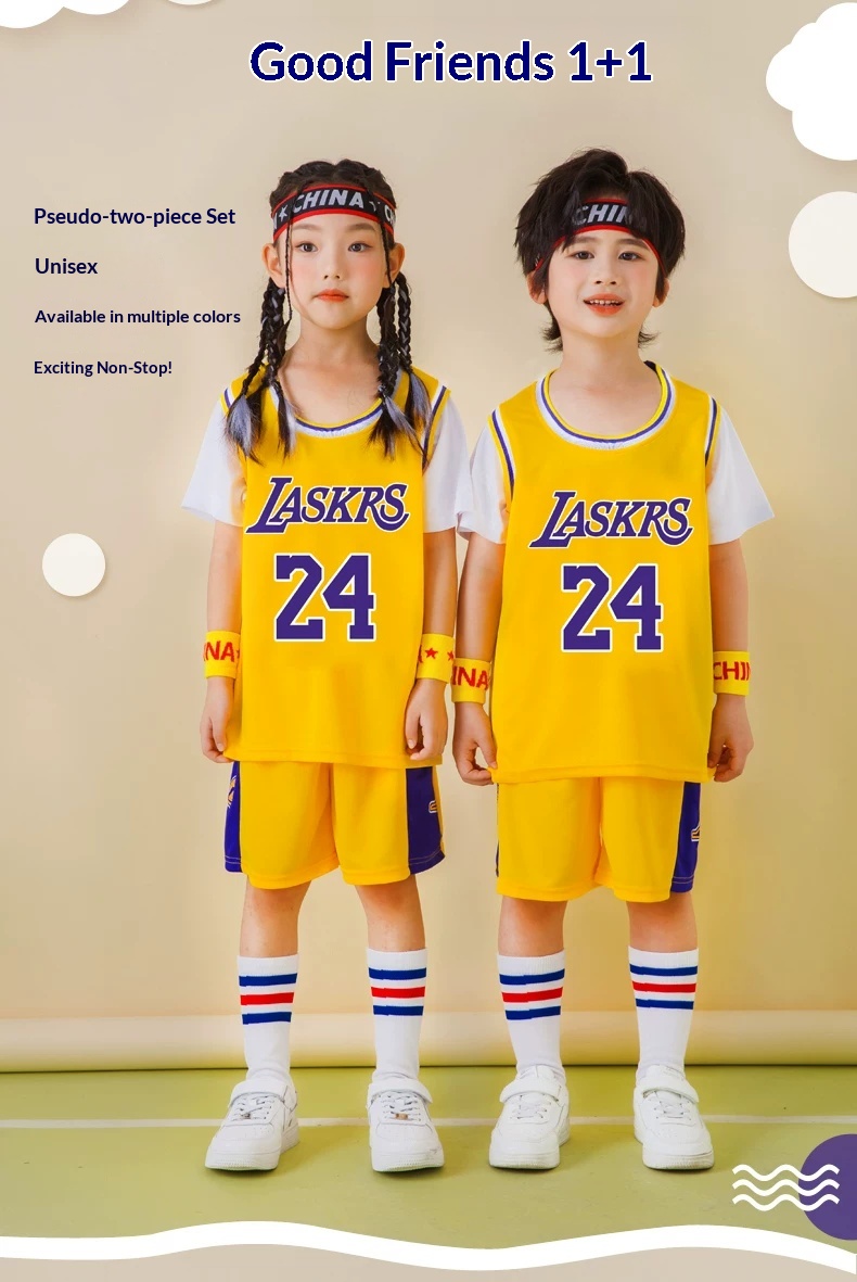 Kids Basketball Jersey Set - Kobe Style detail 4