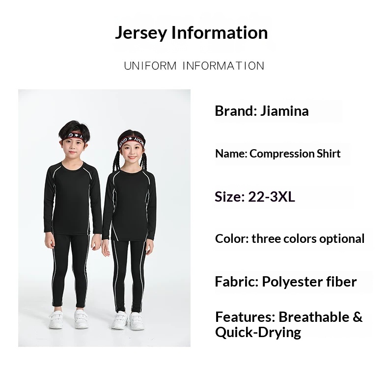 Boys Girls Basketball Training Compression Set with Fleece Lining detail 6