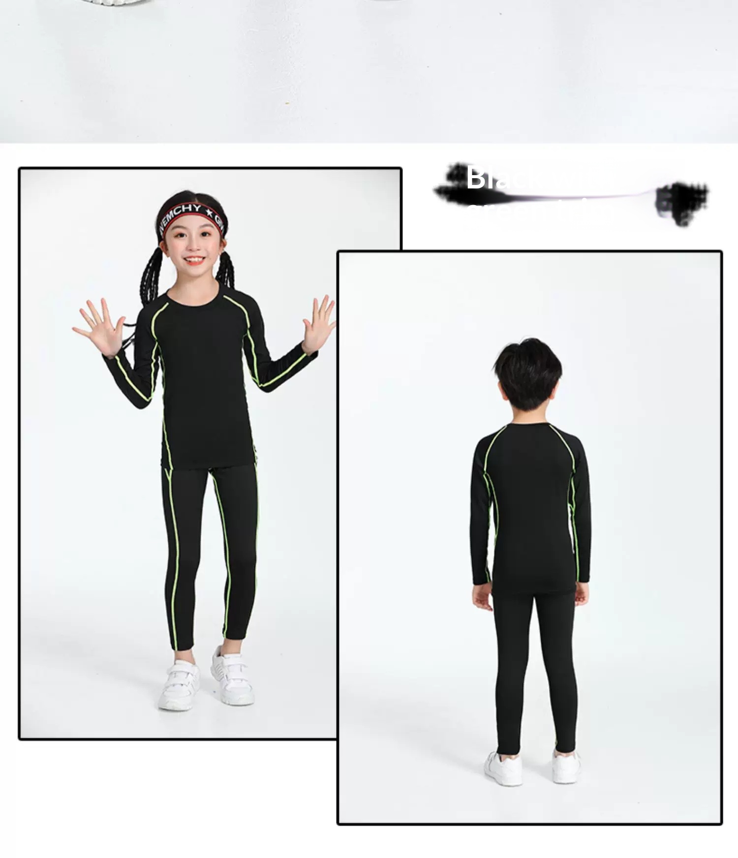 Boys Girls Basketball Training Compression Set with Fleece Lining detail 11