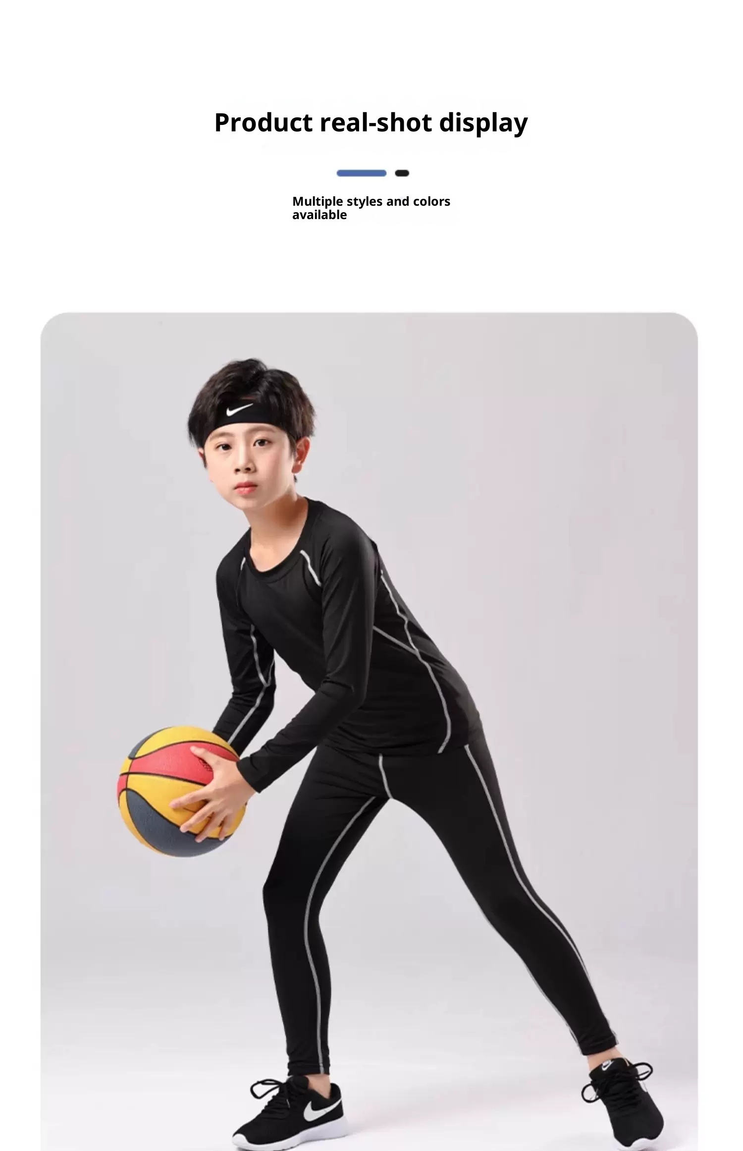 Youth Basketball Compression Training Set - Boys' Quick-Dry Long Sleeve Base Layer detail 11
