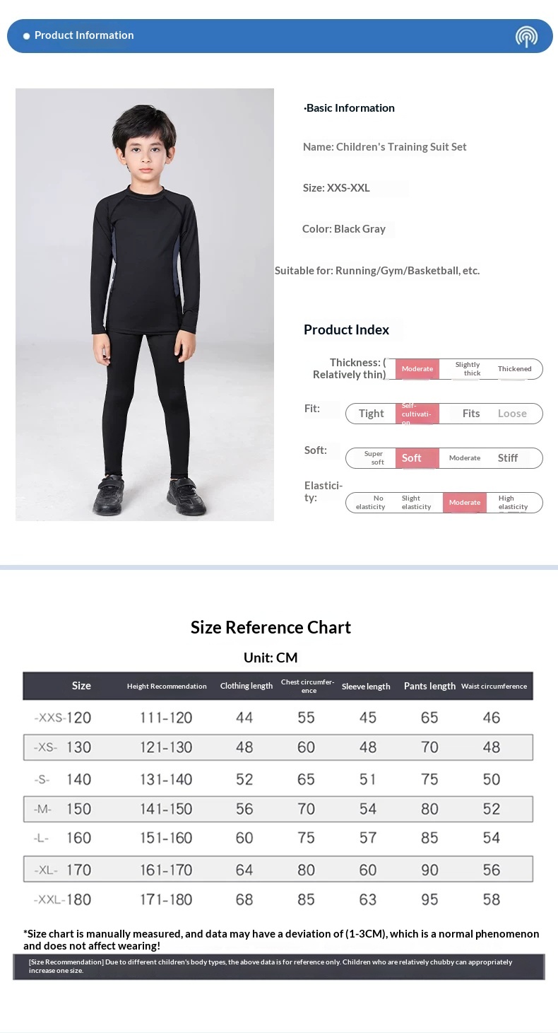 Warrior Kids Compression Training Suit - Basketball, Football, Running, Gym detail 6