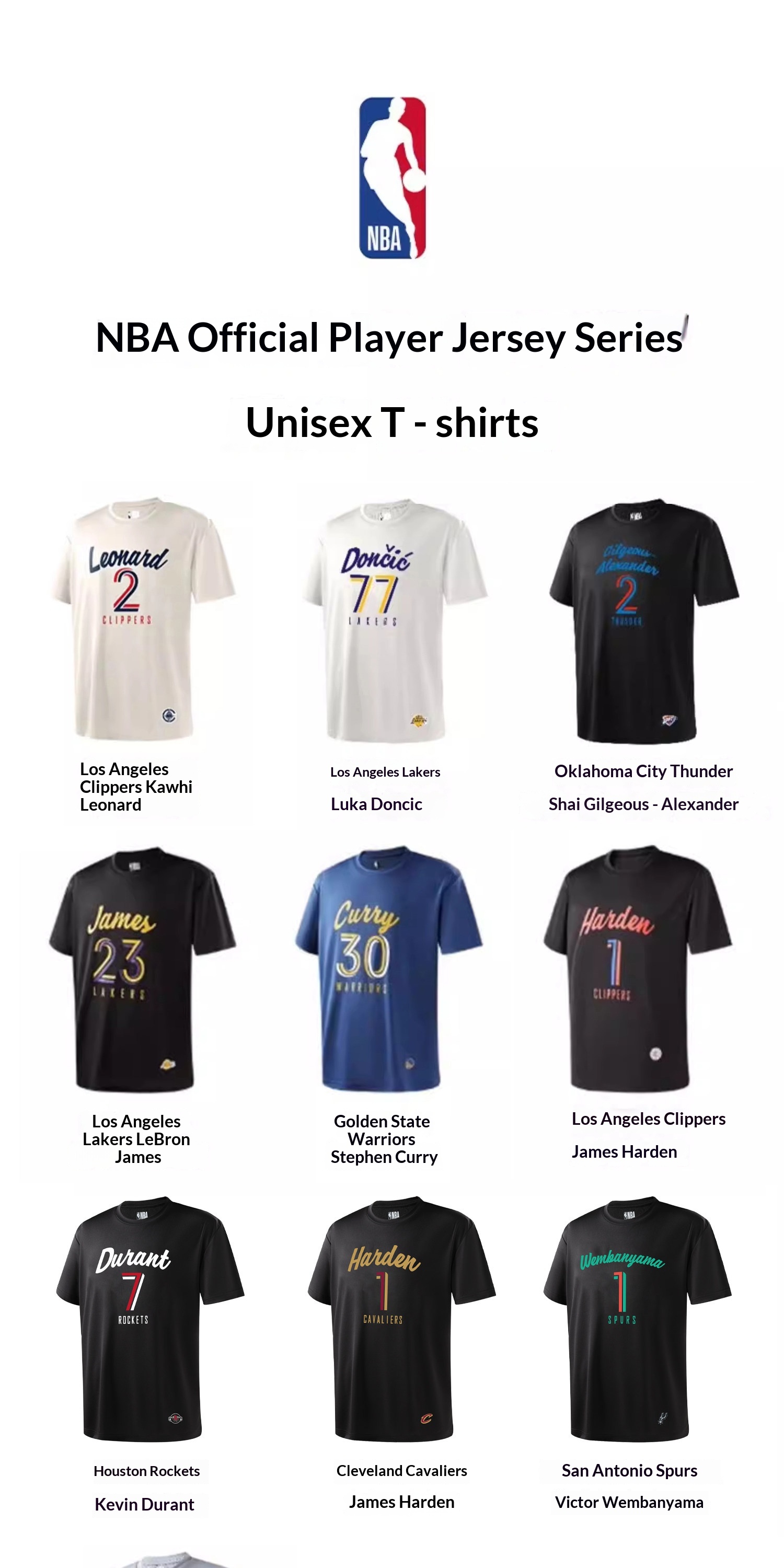 NBA Leonard Doncic James Curry Dri-Fit Jersey detail 1