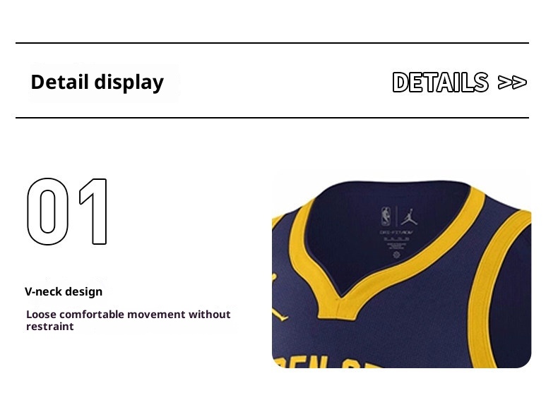 Golden State Warriors Stephen Curry Jordan 22 Season AU Jersey detail 7