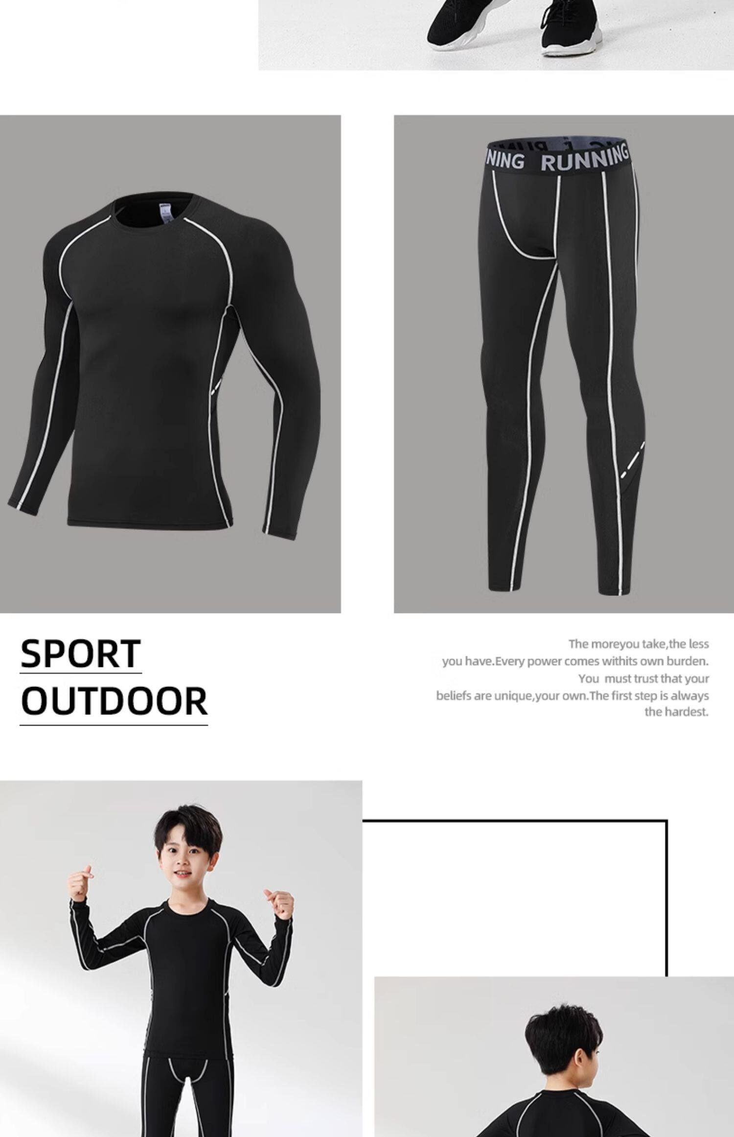 Youth Basketball Training Kit - Compression Shirt & Pants Set detail 18