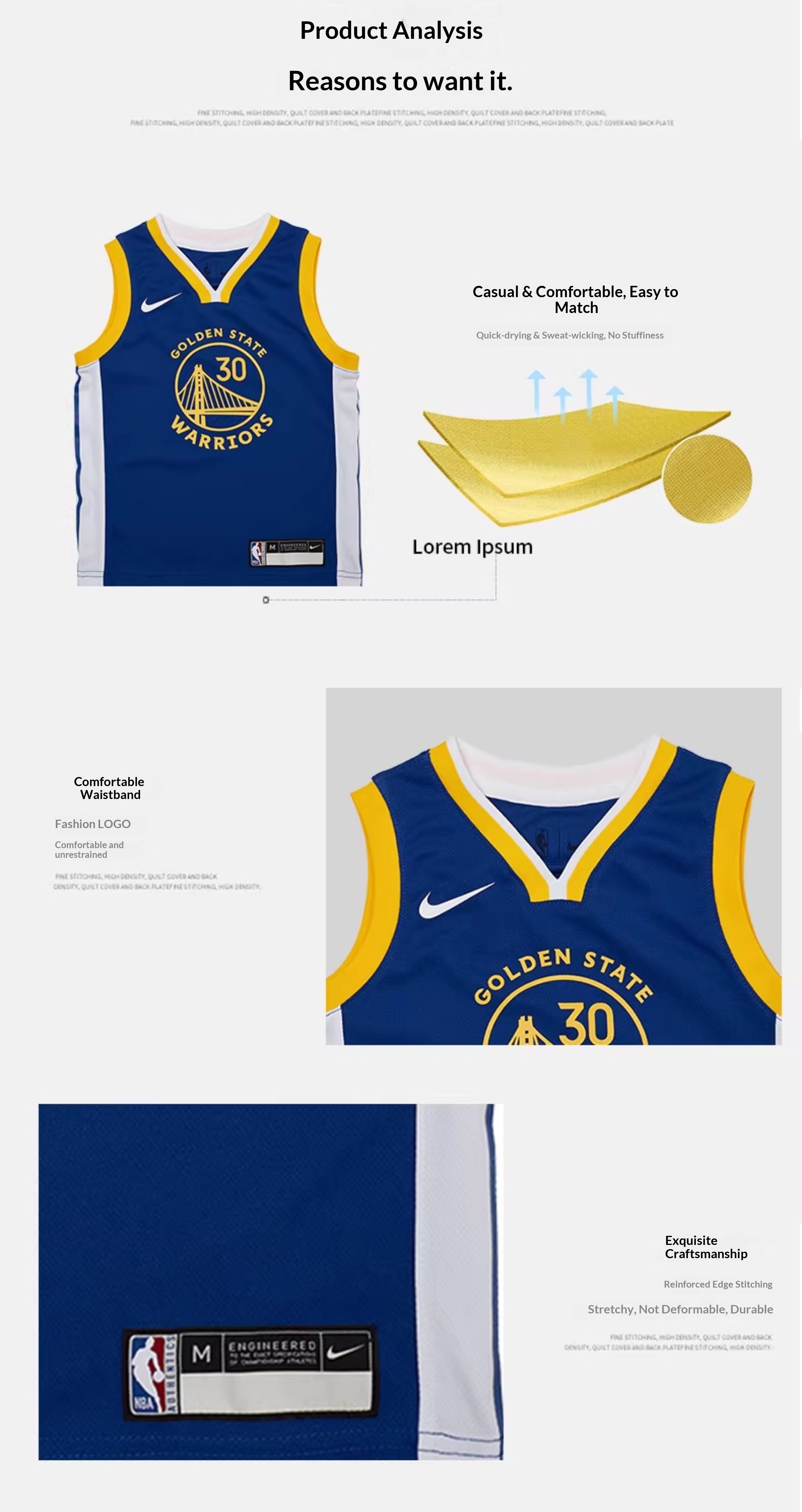 NBA Kids Jersey - Warriors Curry Edition & Lakers James Jersey detail 3