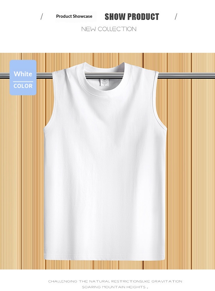 100% Xinjiang Cotton Tank Top - Athletic Sleeveless T-Shirt for Sports detail 17