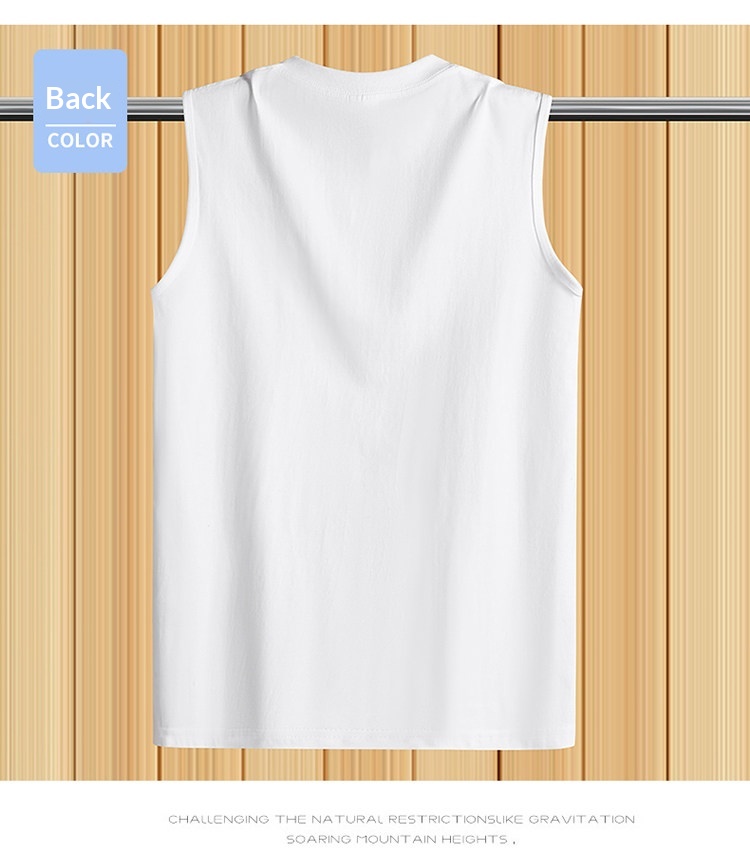 100% Xinjiang Cotton Tank Top - Athletic Sleeveless T-Shirt for Sports detail 18