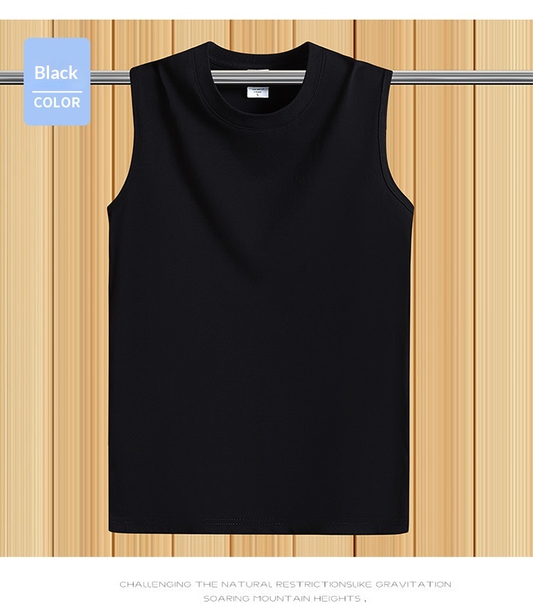 100% Xinjiang Cotton Tank Top - Athletic Sleeveless T-Shirt for Sports detail 19