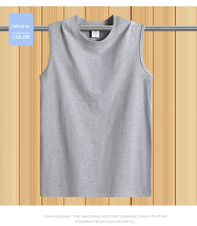 100% Xinjiang Cotton Tank Top - Athletic Sleeveless T-Shirt for Sports detail 20