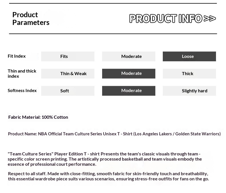 NBA Warriors Official Summer Jersey - Loose Fit Breathable Short Sleeve T-Shirt detail 13