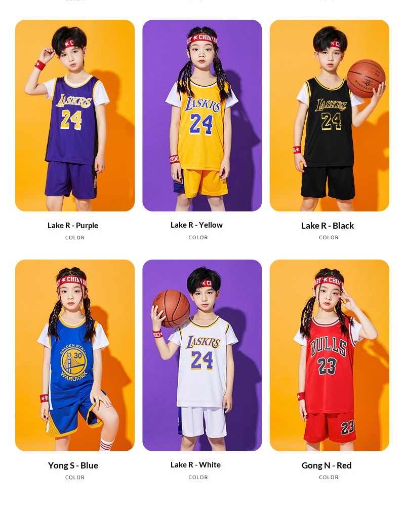 Kids Basketball Jersey Set detail 4