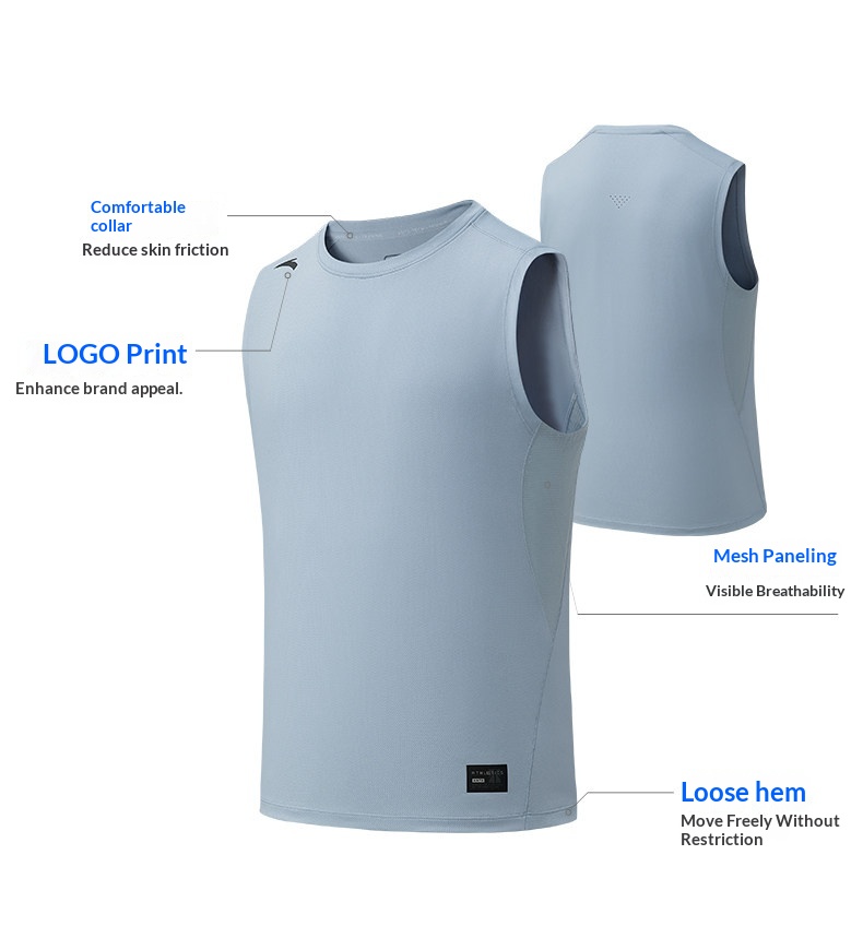 Anta Quick-Dry Tank Top - Men's Breathable Sleeveless Basketball Training Vest detail 13