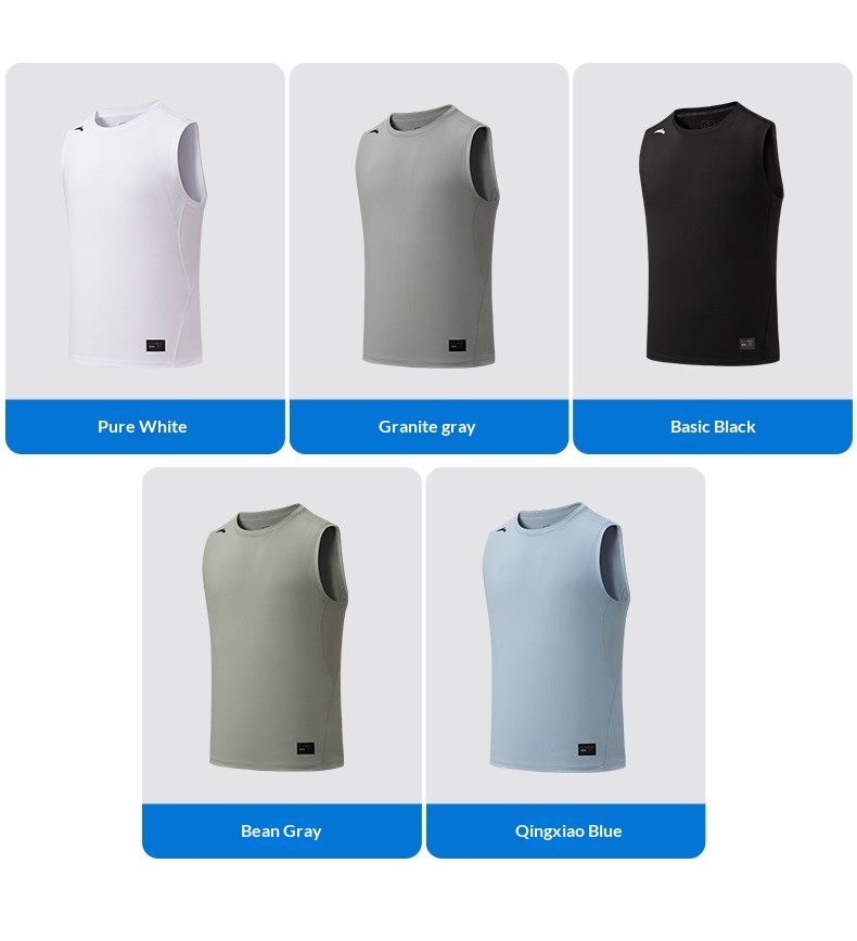 Anta Quick-Dry Tank Top - Men's Breathable Sleeveless Basketball Training Vest detail 15