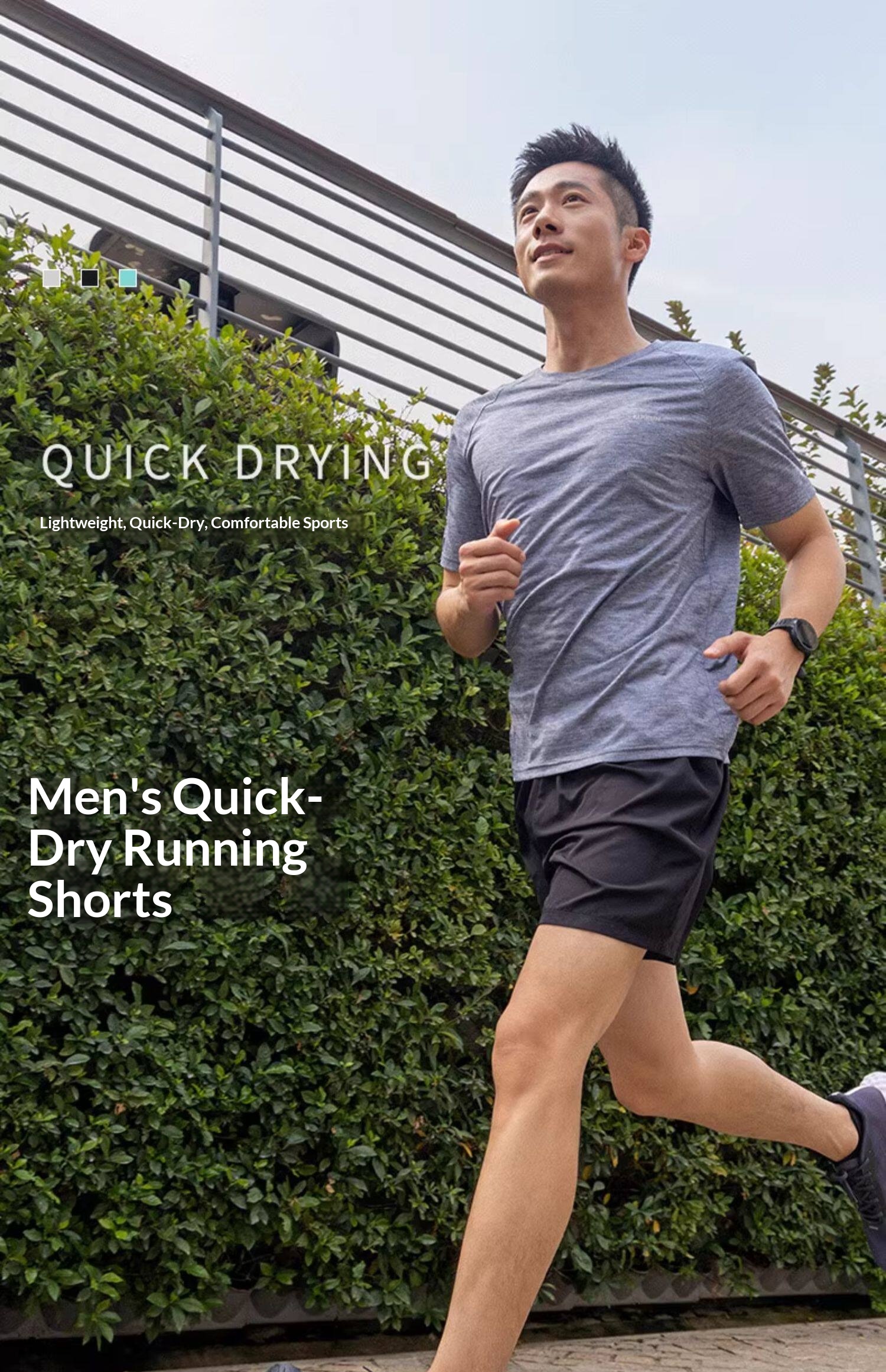 Decathlon Men's Running Shorts - Breathable Quick-Dry Reflective detail 2