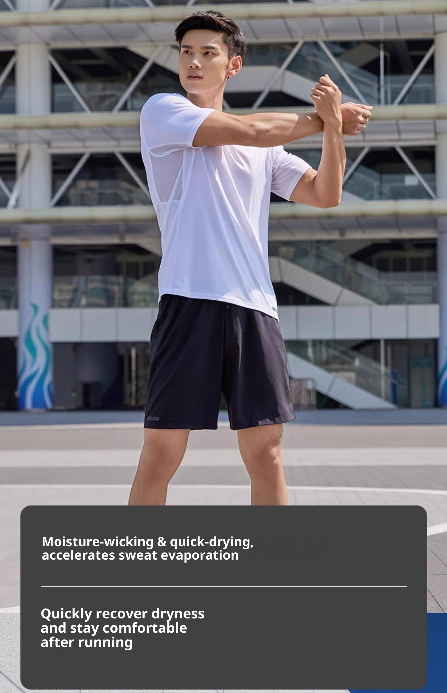 Decathlon Men's Running Shorts - Breathable Quick-Dry Reflective detail 4