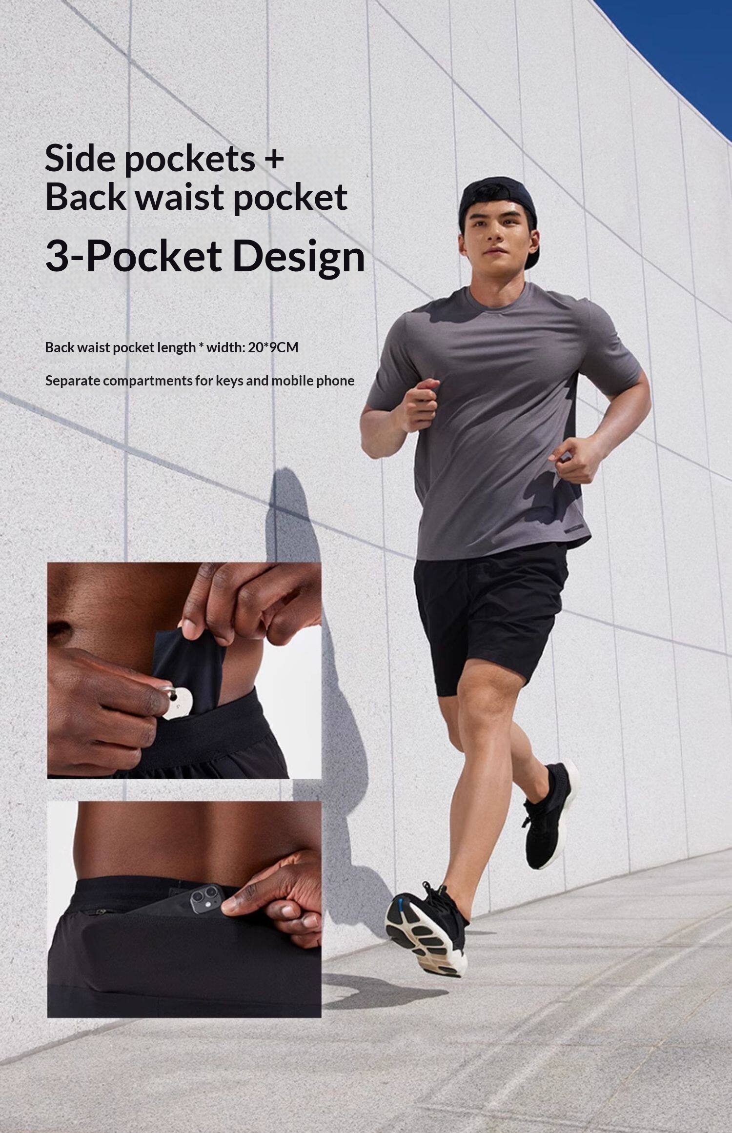 Decathlon Men's Running Shorts - Breathable Quick-Dry Reflective detail 6