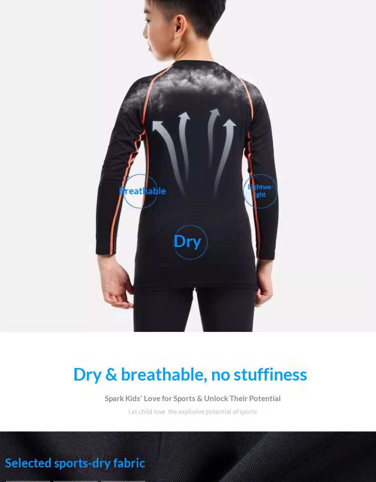 Boys' Compression Training Set - Basketball & Football Base Layer detail 5