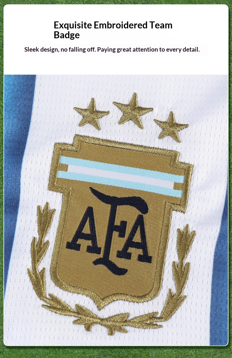 Argentina 2026 World Cup Messi Kids Jersey Set detail 6