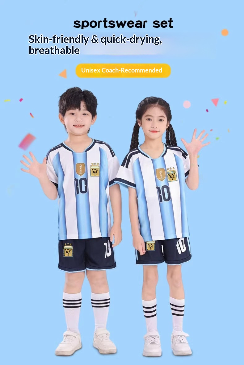 Argentina France Portugal Brazil Kids Football Jersey detail 1