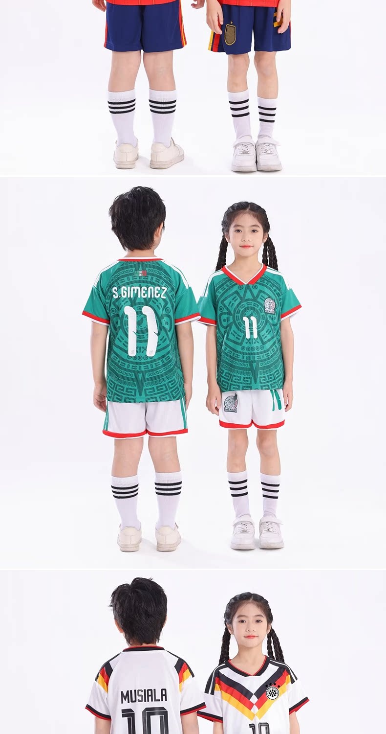 Argentina France Portugal Brazil Kids Football Jersey detail 10