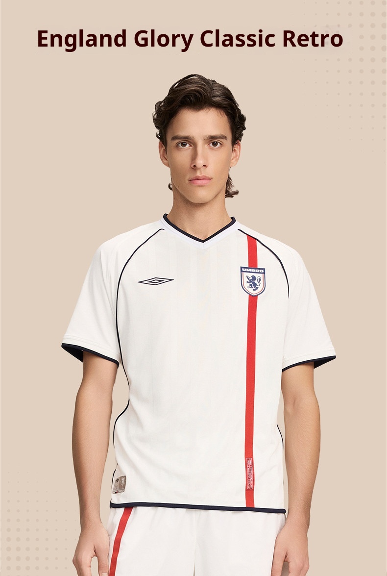 Umbro England Retro Jersey Short Sleeve T-Shirt detail 1